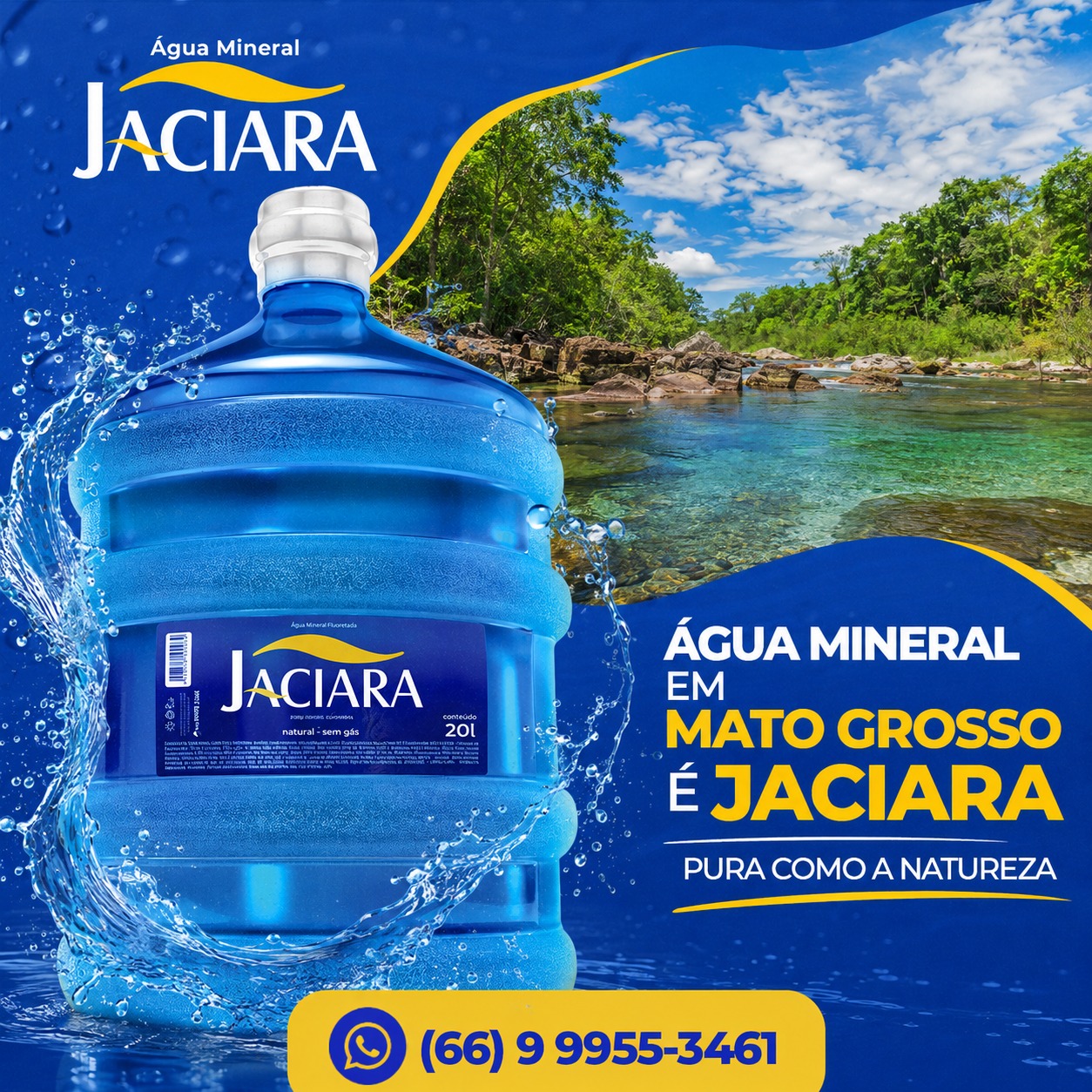 Água mineral em Mato Grosso é Água Mineral Jaciara